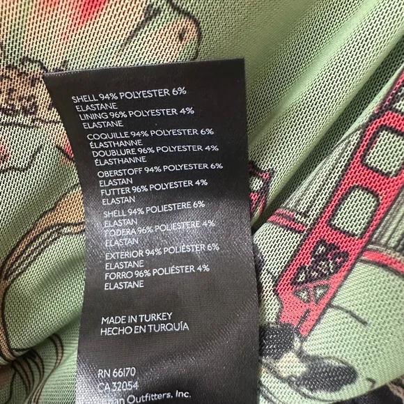 Urban Outfitters Map Print Cowl Neck Slip Midi Dress California Theme M - Picture 11 of 11